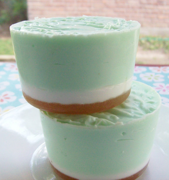 Clearanced- Set Of 2 Key Lime Pie Soap Cups
